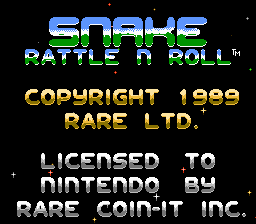 Snake Rattle 'n' Roll title screenshot
